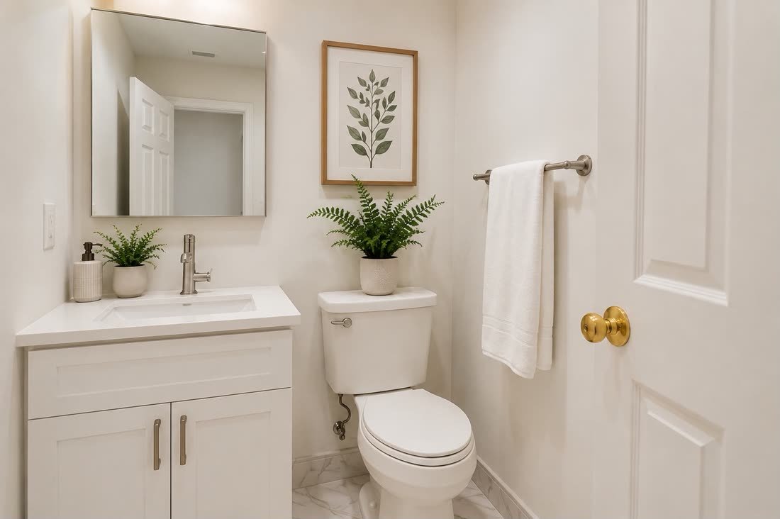 Bathroom professionally staged