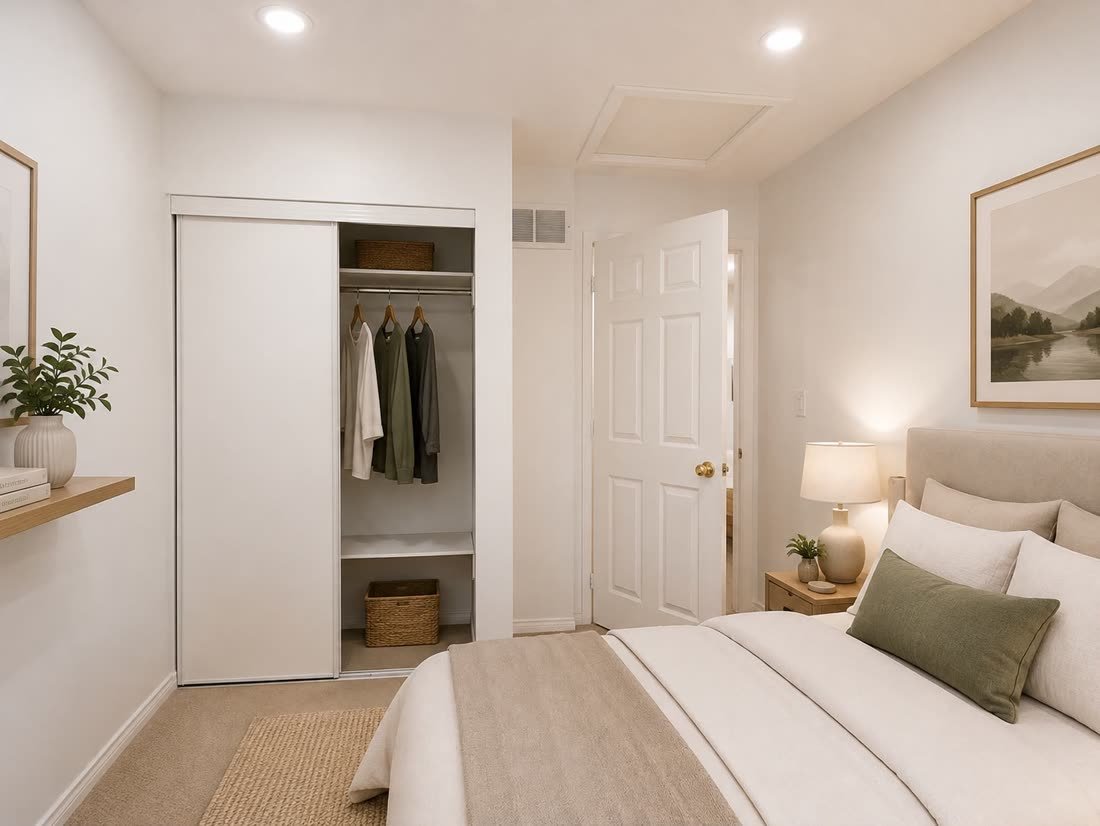 Bedroom professionally staged