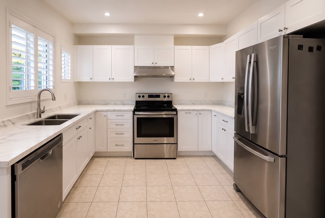 Kitchen — the empty photo the agent sent us