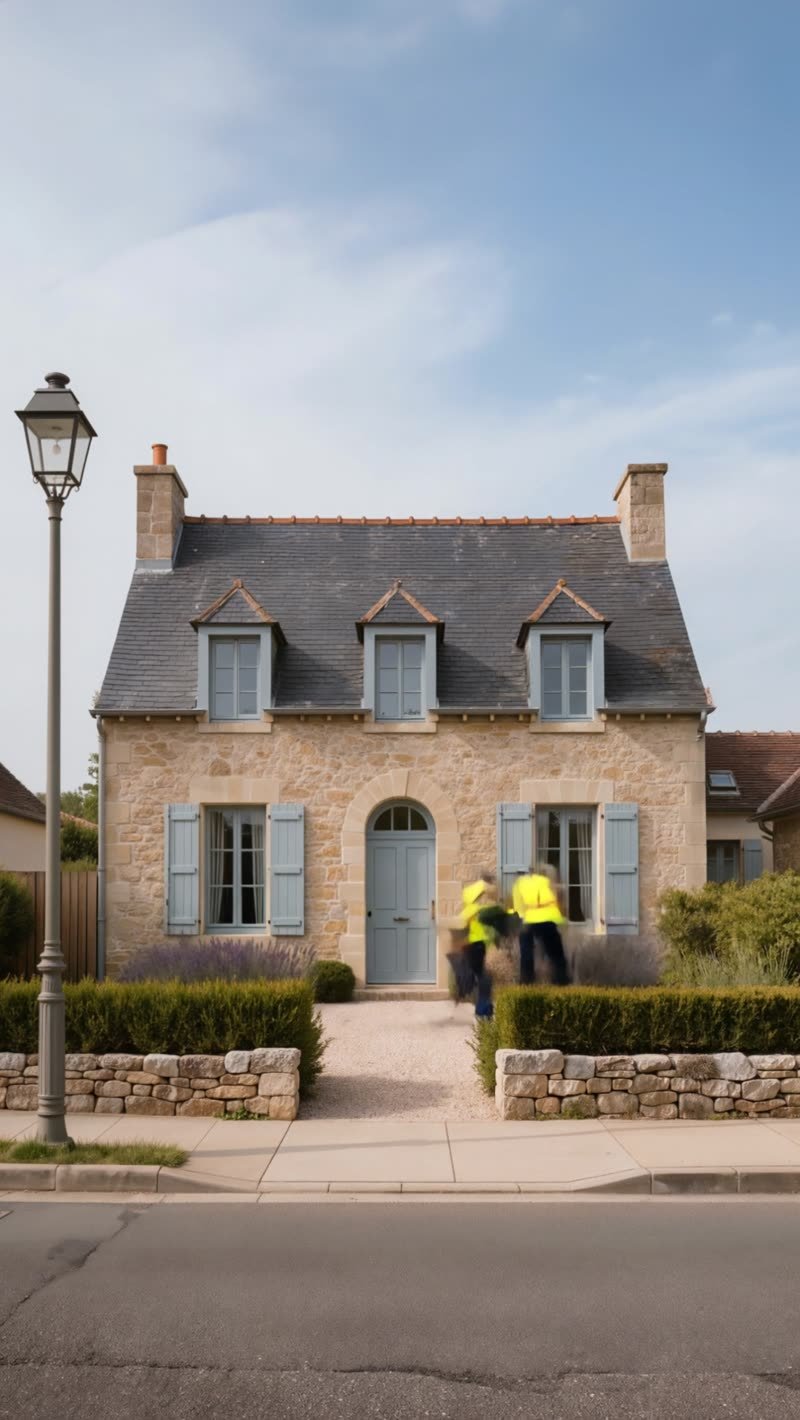 French cottage after build