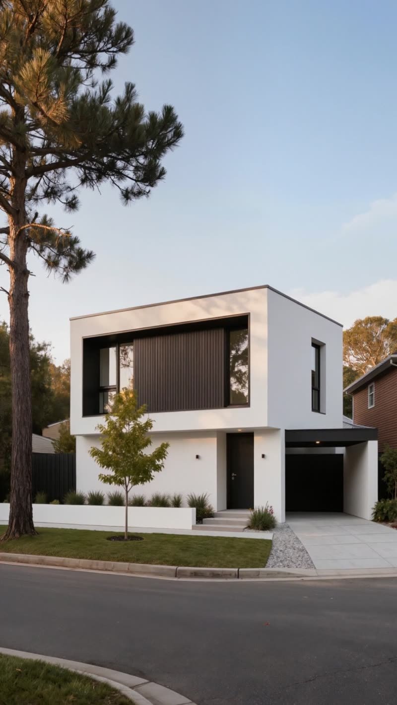 Modern flat-roof after build